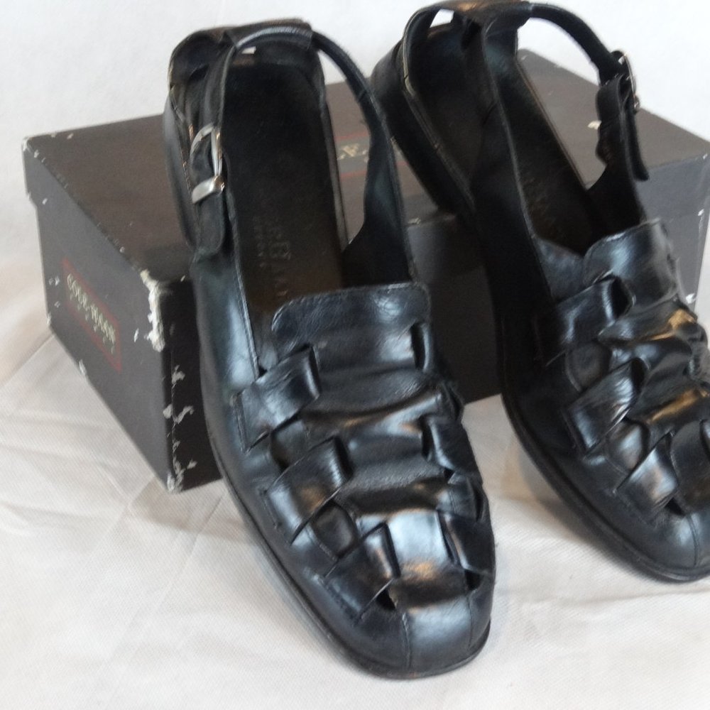 Cole Haan Black Woven Leather Men’s Sandals – 9 - Picture 4 of 8